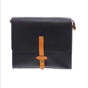 IllBeCa by Joy Gryson Crossbody - Duane Street in Navy & Mustard Leather Bag
